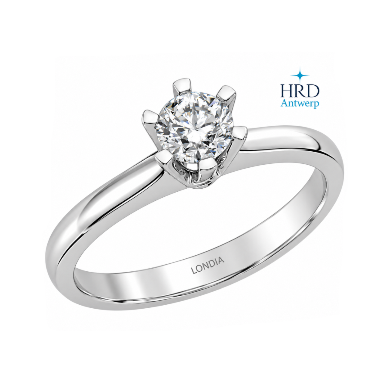 0.45 Karat F Rengi HRD Sertifikalı Amore Model Tektaş Yüzük
