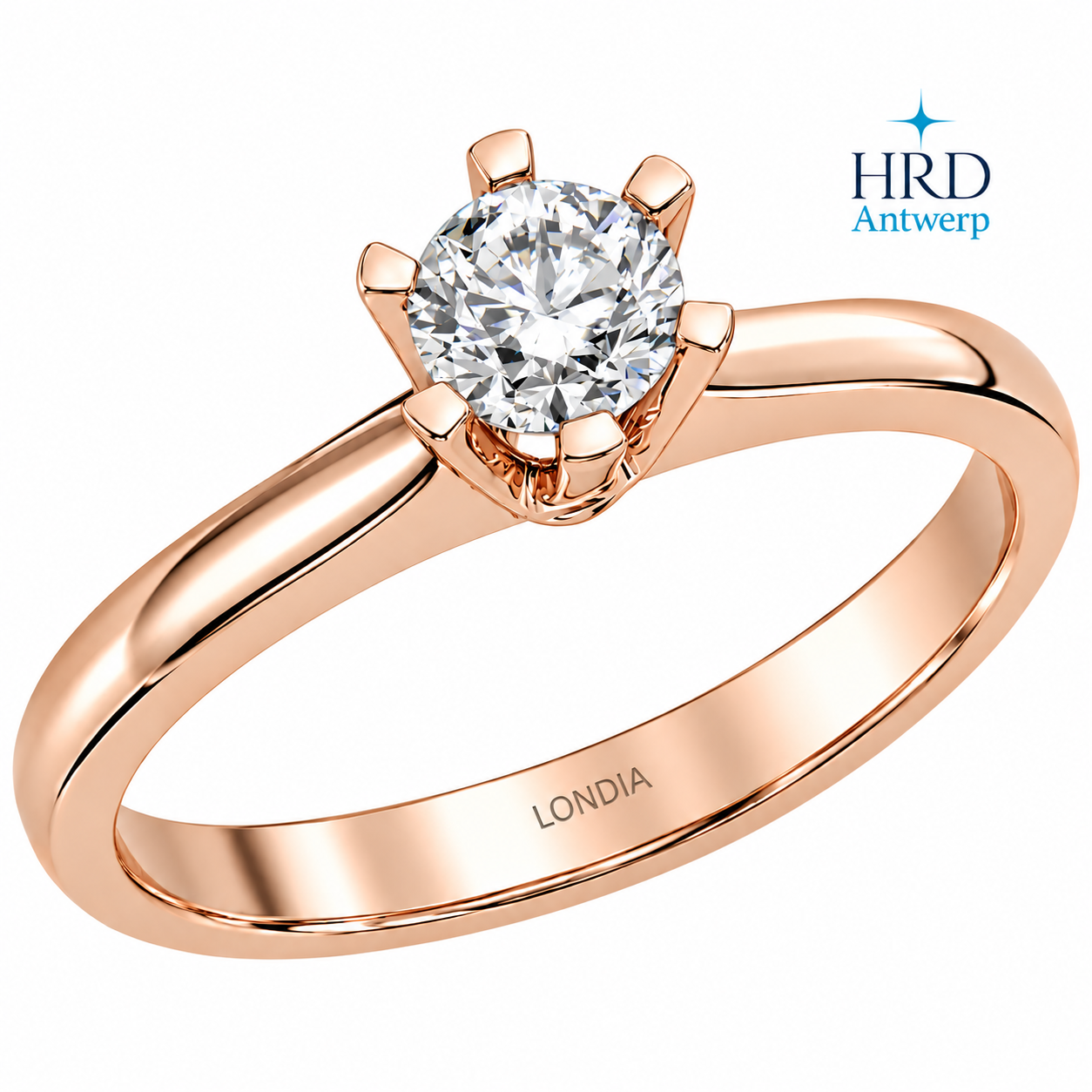 0.45 Karat F Rengi HRD Sertifikalı Amore Model Tektaş Yüzük
