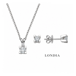 0.45 Kt. Doğal Pırlanta F Rengi Valentine Model Tektaş Set