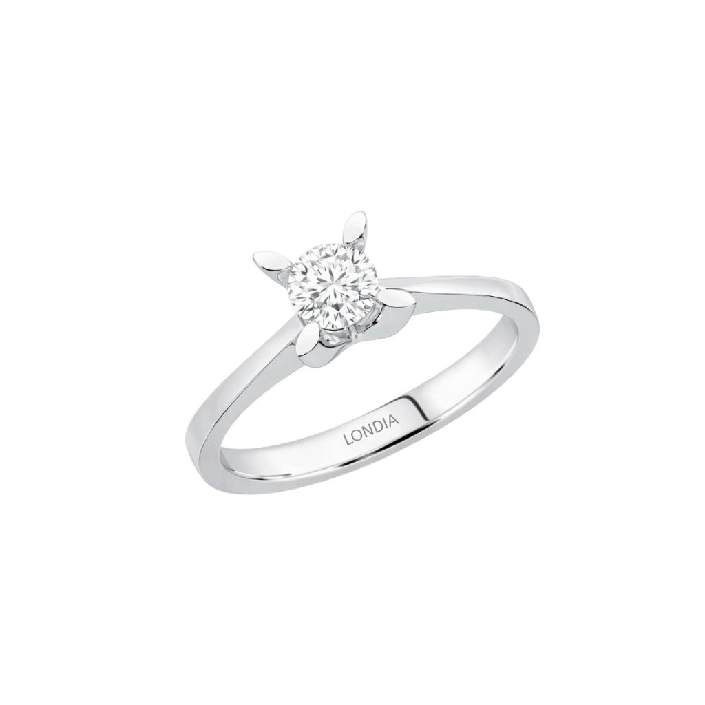 0.50 Ct. Kelebek Tasarım Tektaş Yüzük, 14 Ayar Altın