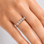 0.50 Karat Doğal Pırlanta Valentine Model Beştaş Yüzük
