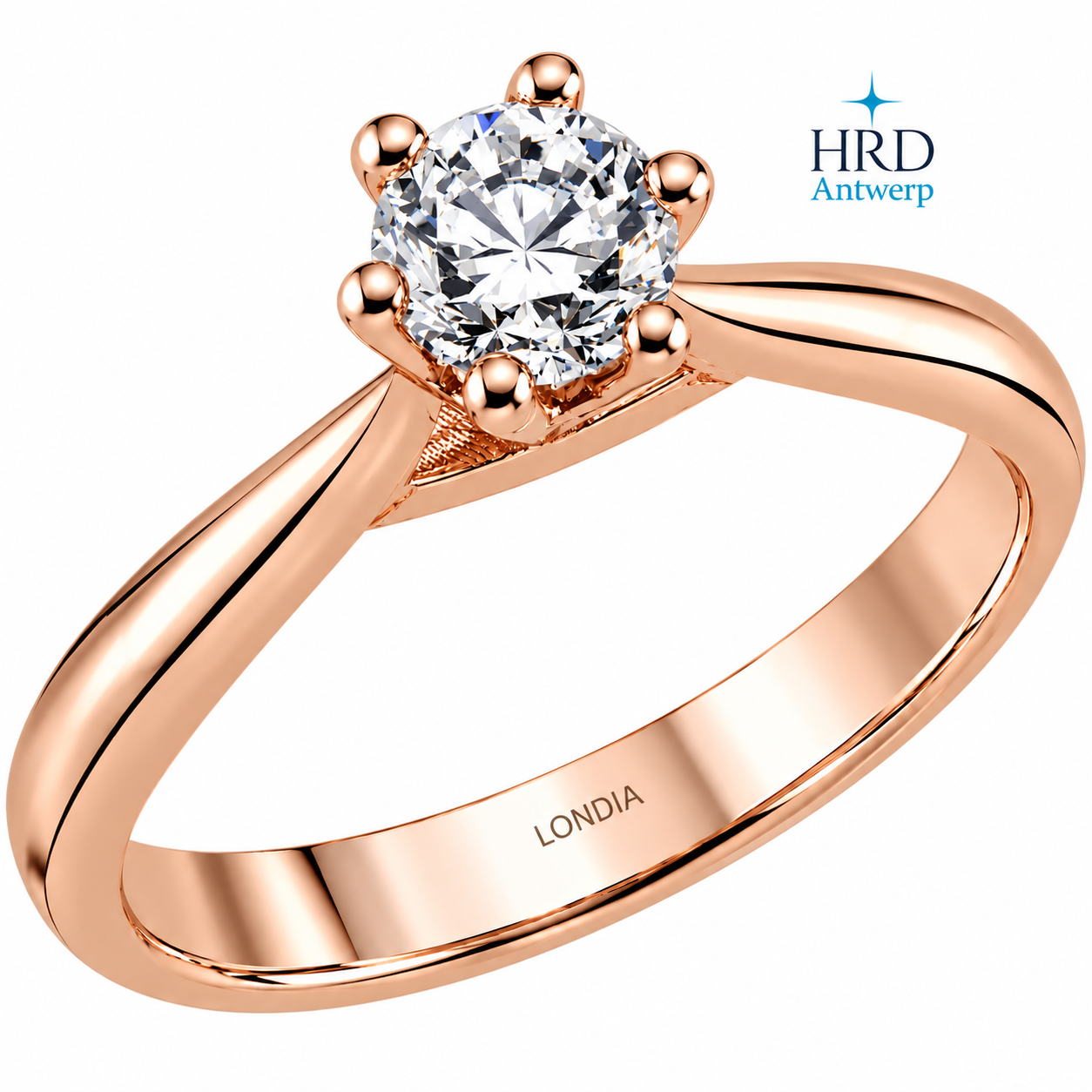 0.50 Karat F Rengi HRD Sertifikalı Amore Model Tektaş Yüzük