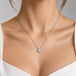 0.50 Karat F Rengi HRD Sertifikalı Oval Tektaş Kolye