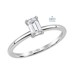 0.50 Karat F Rengi HRD Uluslararası Sertifikalı Emerald Tektaş Yüzük