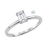0.50 Karat F Rengi HRD Uluslararası Sertifikalı Emerald Tektaş Yüzük