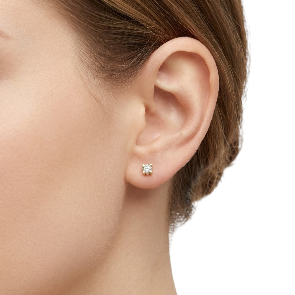 0.60 Ct Londia Doğal Pırlanta Tasarım Tektaş Set 18K Altın
