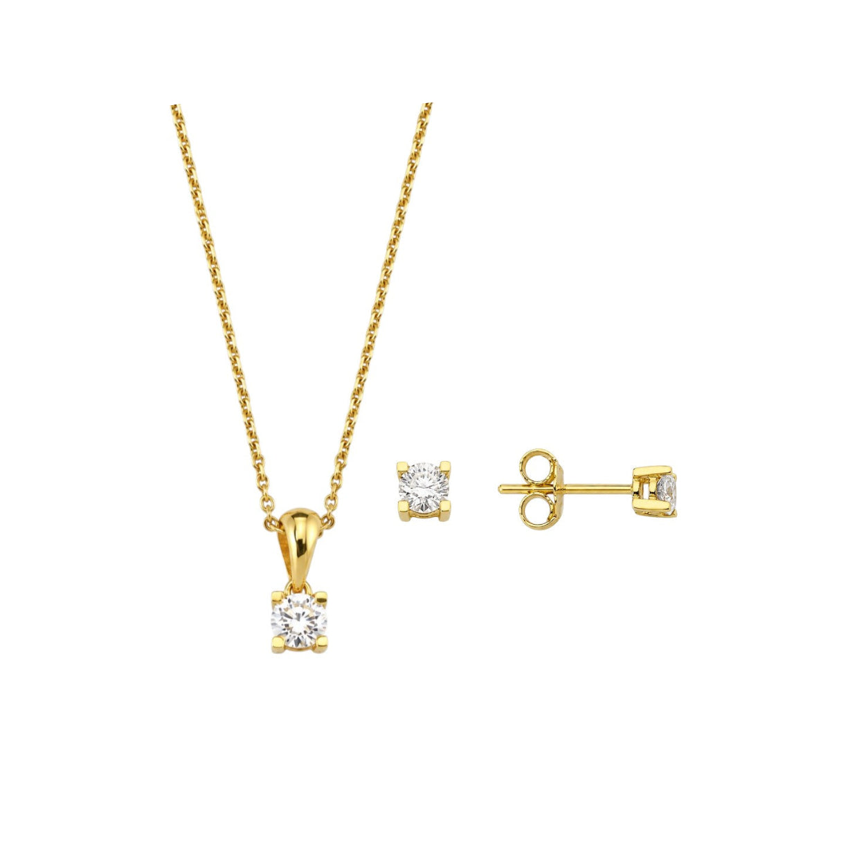 0.60 Ct Londia Doğal Pırlanta Tasarım Tektaş Set 18K Altın