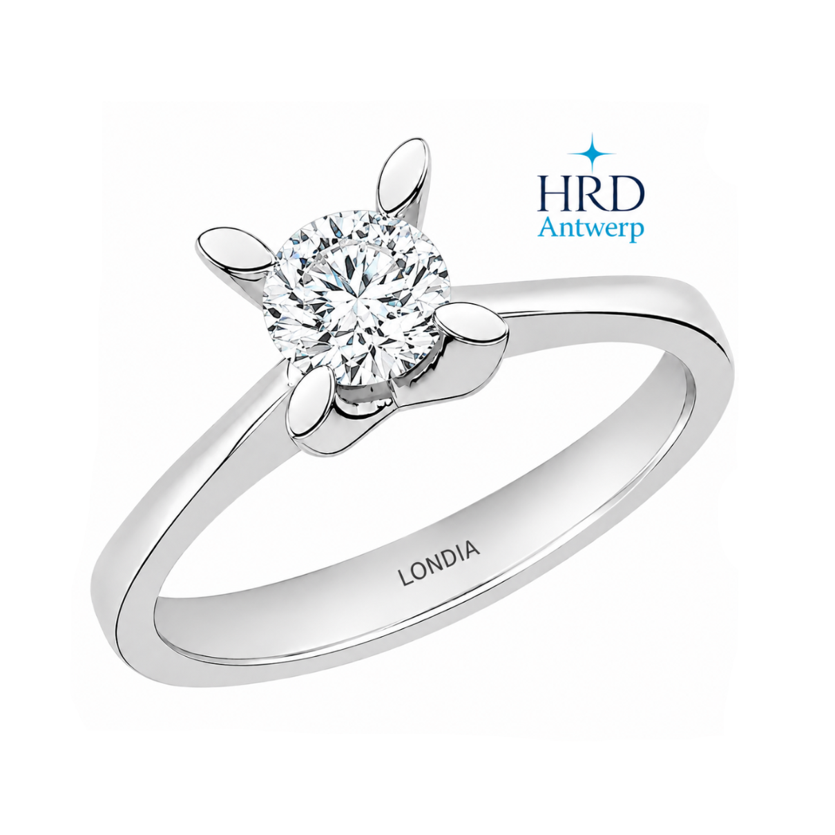 0.60 Karat F Rengi HRD Uluslararası Sertifikalı Kelebek Model Tektaş
