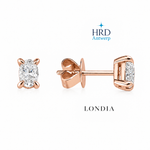 0.60 Karat F Rengi HRD Uluslararası Sertifikalı Oval Tektaş Küpe