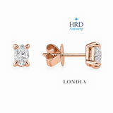 0.60 Karat F Rengi HRD Uluslararası Sertifikalı Oval Tektaş Küpe