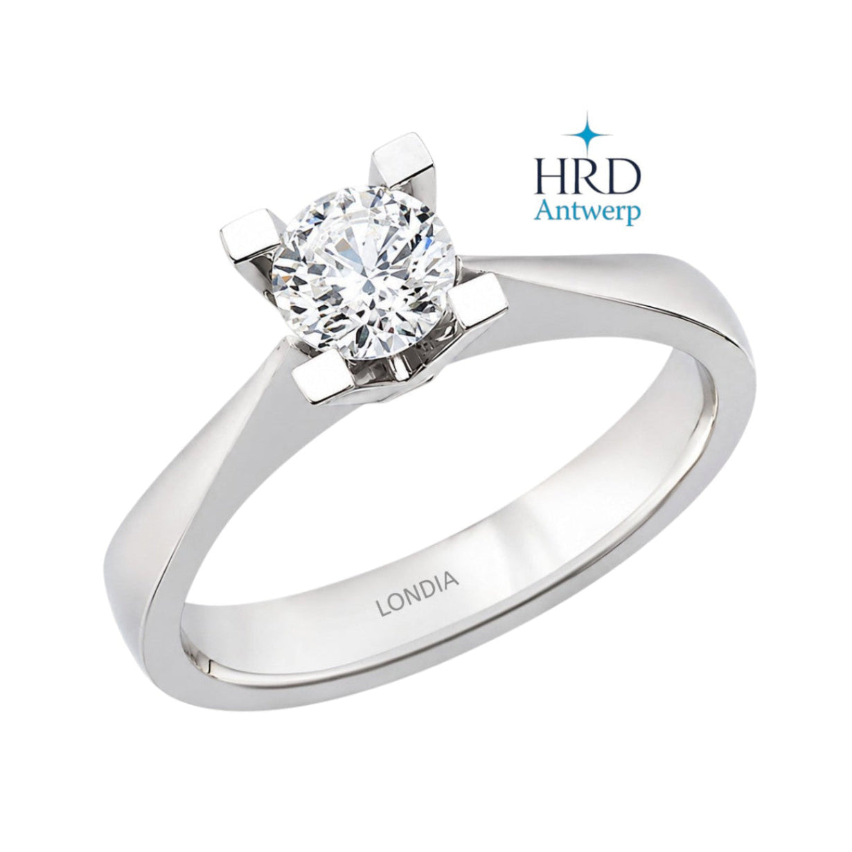 0.60 Karat F Rengi HRD Uluslararası Sertifikalı Valentine Model Tektaş