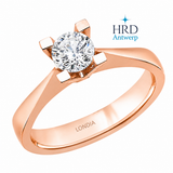 0.60 Karat F Rengi HRD Uluslararası Sertifikalı Valentine Model Tektaş