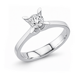 0.70 Ct. Kelebek Tasarım Tektaş Yüzük, 14 Ayar Altın