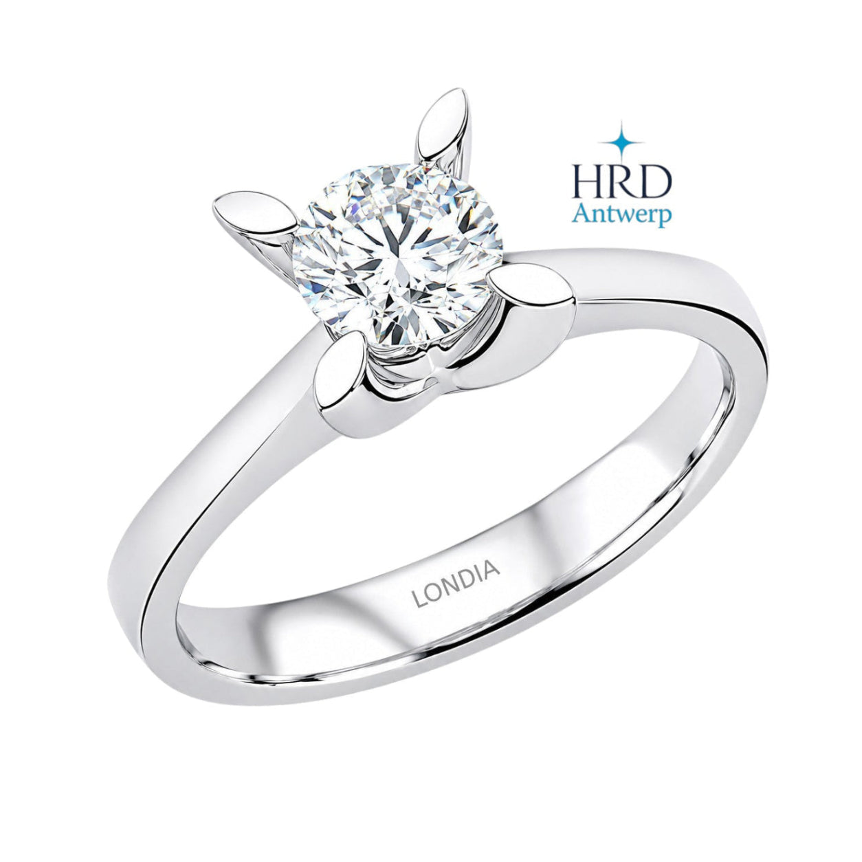 0.70 Karat F Rengi HRD Uluslararası Sertifikalı Kelebek Model Tektaş