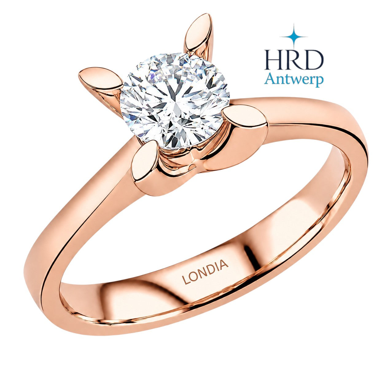 0.70 Karat F Rengi HRD Uluslararası Sertifikalı Kelebek Model Tektaş