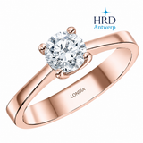 0.70 Karat F Rengi HRD Uluslararası Sertifikalı Klasik Tektaş Yüzük