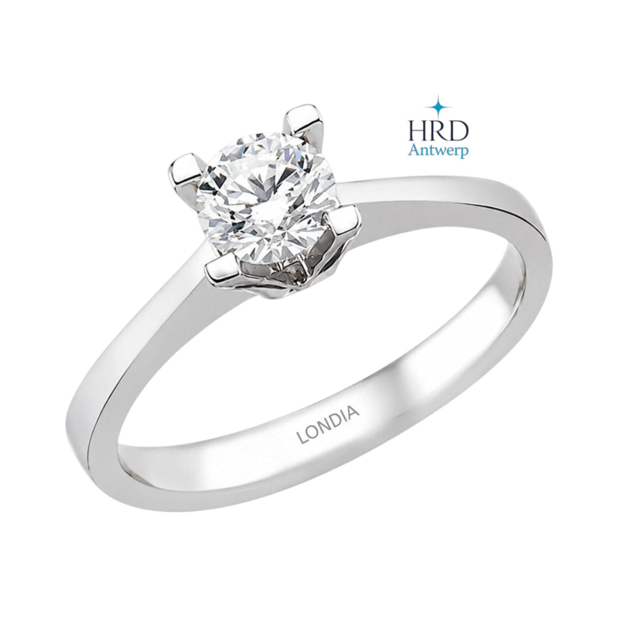 0.70 Karat F Rengi HRD Uluslararası Sertifikalı Valentine Model Tektaş