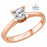 0.70 Karat F Rengi HRD Uluslararası Sertifikalı Valentine Model Tektaş