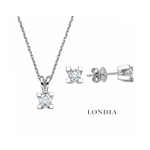 0.75 Kt. Doğal Pırlanta F Rengi Valentine Model Tektaş Set