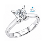0.80 Karat F Rengi HRD Uluslararası Sertifikalı Kelebek Model Tektaş