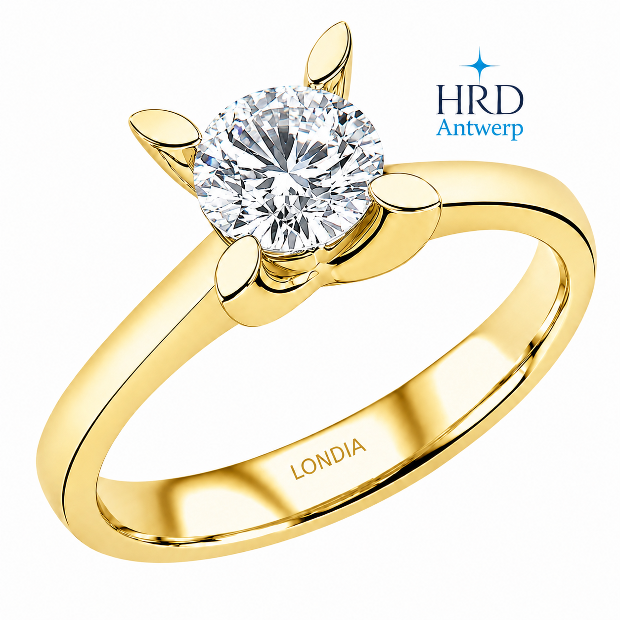 0.80 Karat F Rengi HRD Uluslararası Sertifikalı Kelebek Model Tektaş