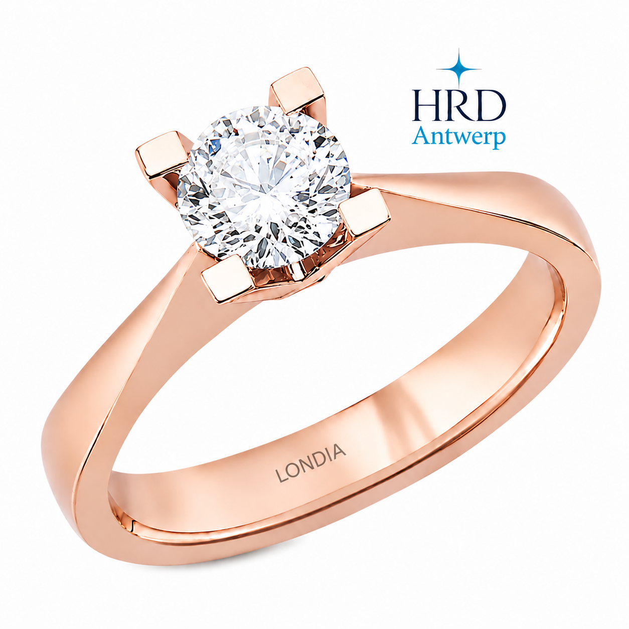 0.80 Karat F Rengi HRD Uluslararası Sertifikalı Valentine Model Tektaş