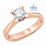 0.80 Karat F Rengi HRD Uluslararası Sertifikalı Valentine Model Tektaş