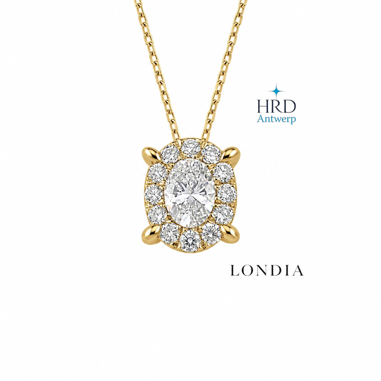 0.80 Karat F Renk Doğal Pırlanta HRD Sertifikalı Magic Oval Kolye