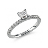 0.90 Ct. Doğal Pırlanta Yan Taşlı Tasarım Yüzük, 14 Ayar Altın