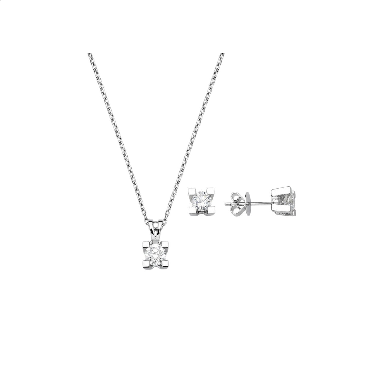 0.90 Ct Londia Doğal Pırlanta Tasarım Tektaş Set 14K Altın