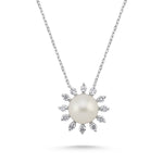 0.90 Karat Doğal Pırlanta İnci Tasarımlı Set
