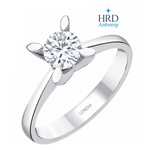 0.90 Karat F Rengi HRD Uluslararası Sertifikalı Kelebek Model Tektaş