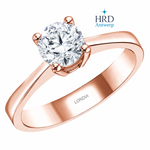0.90 Karat F Rengi HRD Uluslararası Sertifikalı Klasik Tektaş Yüzük