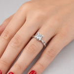 0.90 Karat F Rengi HRD Uluslararası Sertifikalı Valentine Model Tektaş