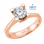 0.90 Karat F Rengi HRD Uluslararası Sertifikalı Valentine Model Tektaş