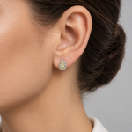 0.90 Karat Fancy Yellow Pırlanta Damla Tasarımlı Küpe