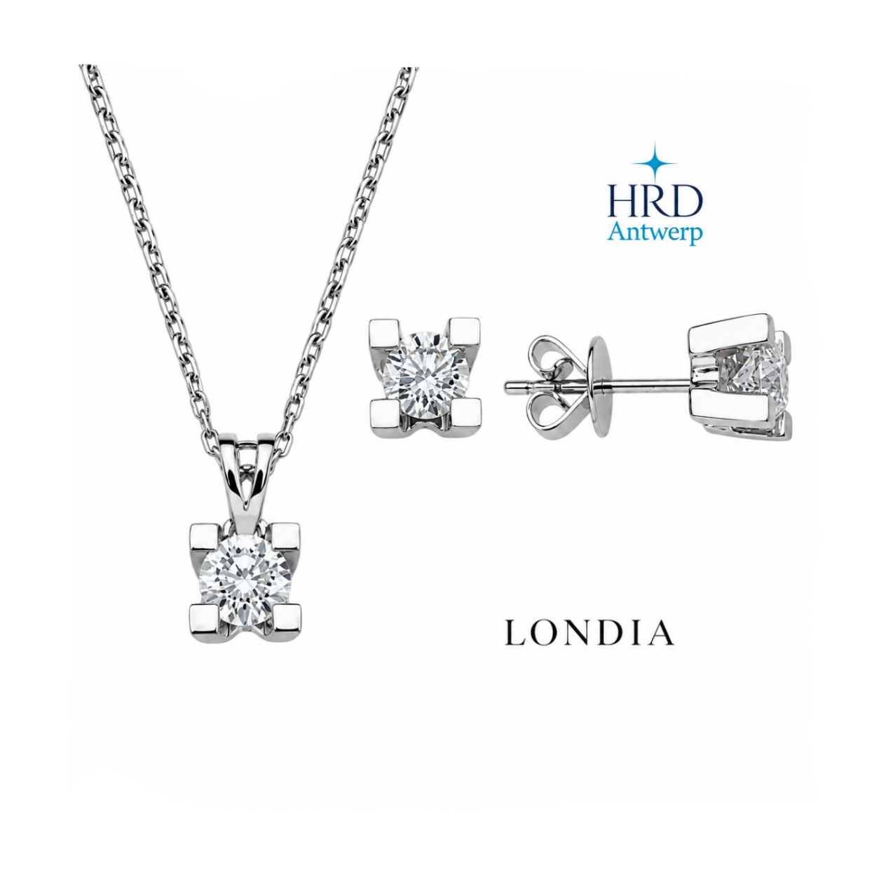 0.90 Kt. Doğal Pırlanta F Rengi HRD Sertifikalı Valentine Tektaş Set