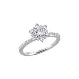 0.95 Ct. Doğal Pırlanta Vintage Tasarım ‘Lotus’ Yüzük, 14 Ayar Altın