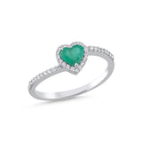 0,15 Karat Doğal Pırlanta ve 0,40 Karat Doğal Zümrüt Taşlı Yüzük | LONDIA