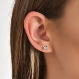 0,20 Karat Doğal Pırlanta Kelebek Tasarımlı Çivi Küpe | LONDIA