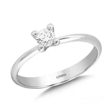 0,20 Karat Doğal Pırlanta Modern Tasarımlı Tektaş Yüzük | LONDIA