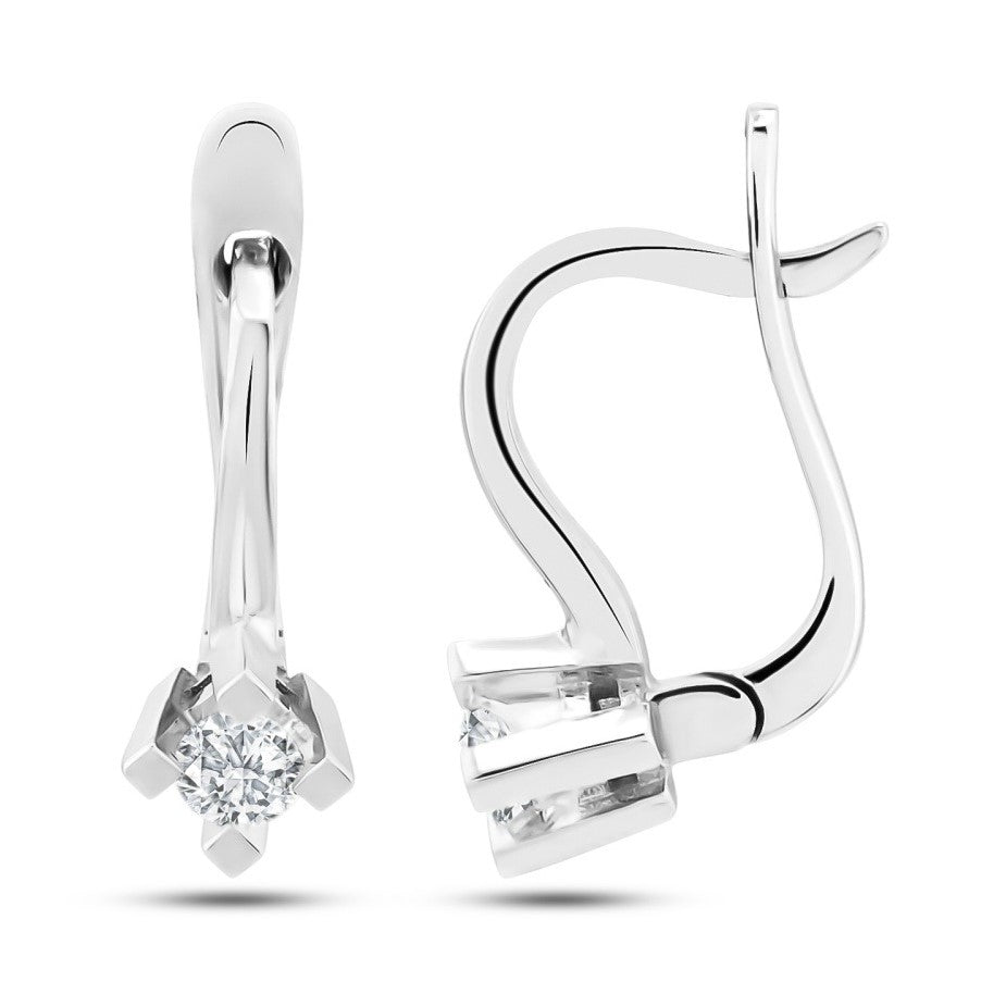 0,20 Karat Doğal Pırlanta Valentine Tasarımlı Halka Küpe | LONDIA