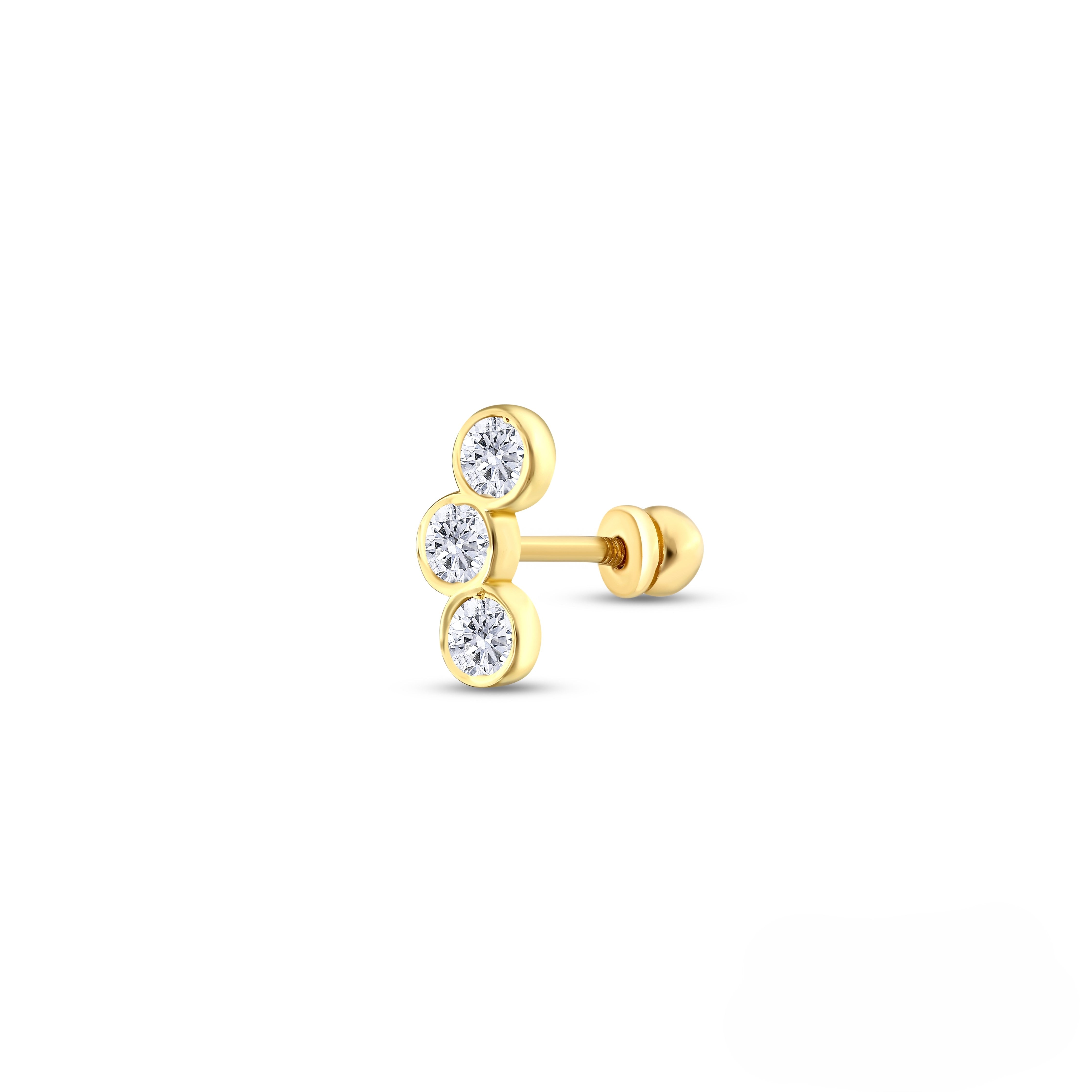 0,20 Karat Londia Tria Pırlanta Tasarım Piercing