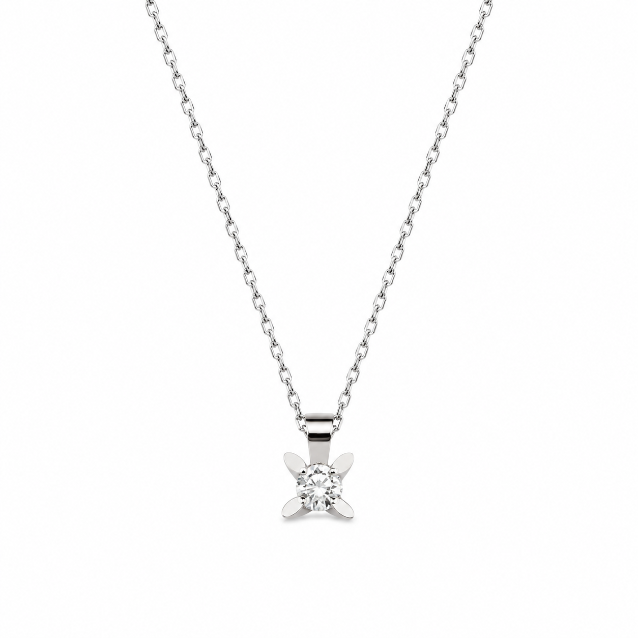 0,45 Ct Doğal Pırlanta Londia Kelebek Tasarım Tektaş Set 14K Altın