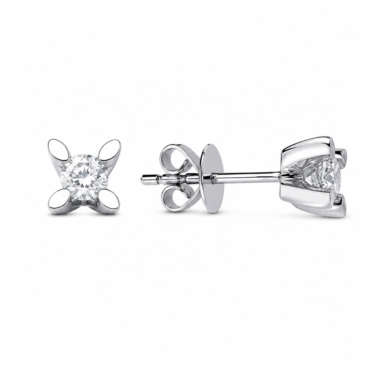 0,45 Ct Doğal Pırlanta Londia Kelebek Tasarım Tektaş Set 14K Altın