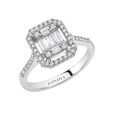 0,50 Ct. Karat Doğal Pırlanta Baget Taş Tasarımlı Pırlanta Yüzük | LONDIA