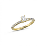 0,55 Karat Baget Tektaş Yüzük