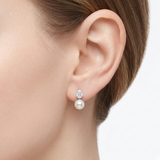 0,55 Karat İncili Pırlanta Küpe