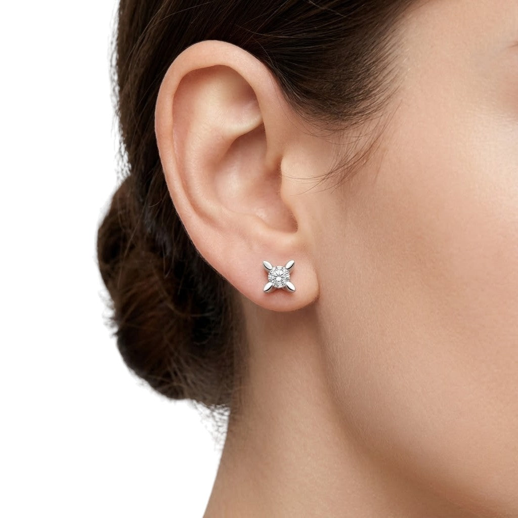 0,60 Ct Doğal Pırlanta Londia Kelebek Tasarım Tektaş Set 14K Altın