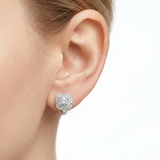 0,85 Karat Doğal Pırlanta Tasarım Küpe